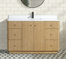 La Jolla 55" Bathroom Vanity Washed Oak