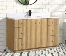 La Jolla 55" Bathroom Vanity Washed Oak