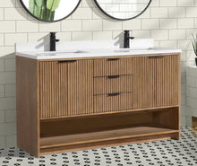 San Diego 55" Freestanding Bathroom Vanity Weathered Fir