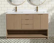 San Diego 55" Freestanding Bathroom Vanity Oak