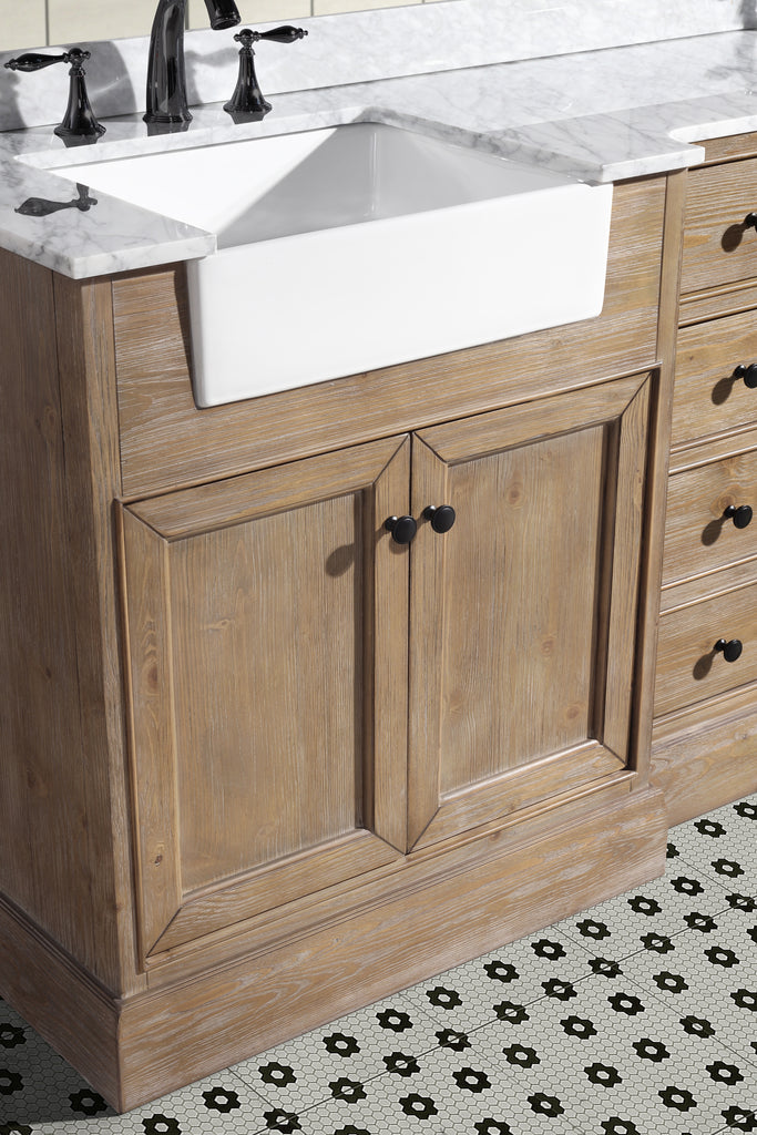 Kelly 72" Bathroom Vanity Weathered Fir Ari Kitchen & Bath
