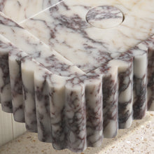 24" Calacatta Viola Fluted Floating Marble Vanity