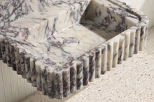 24" Calacatta Viola Fluted Floating Marble Vanity