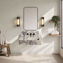30" Calacatta Viola Fluted Floating Marble Vanity