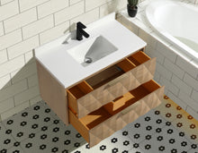 Diamond 36" Floating Bathroom Vanity White Oak