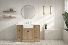 Kelly 48" Bathroom Vanity Weathered Fir - White Engineered Stone Countertop