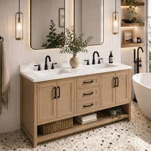 Venice 55" Bathroom Vanity Oak Gray Finish