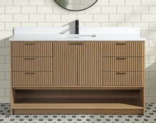 San Diego 60" Freestanding Bathroom Vanity Oak