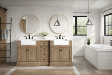 Kelly 72" Bathroom Vanity Weathered Fir - White Engineered Countertop