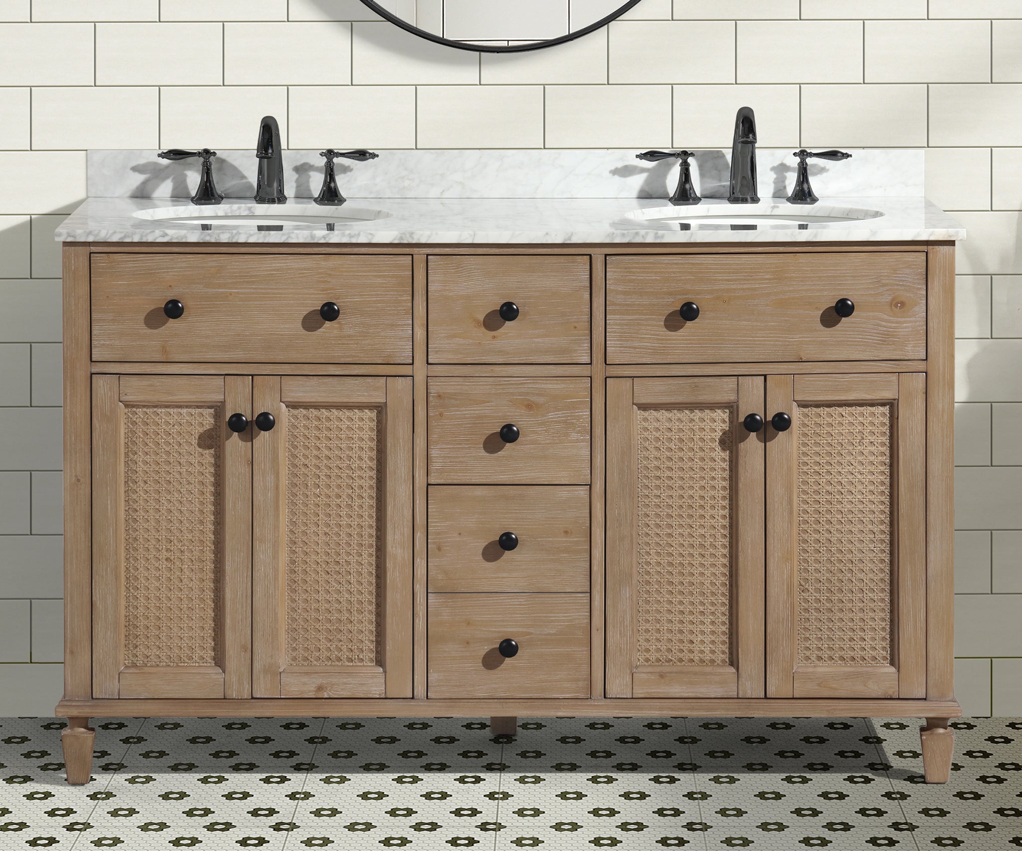 Annie 55" Bathroom Vanity Weathered Fir – Ari Kitchen & Bath