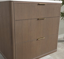 Aria 36" Bathroom Vanity in Smoked Oak