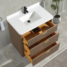 Aria 36" Bathroom Vanity in Smoked Oak