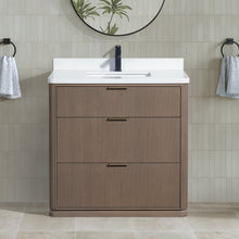 Aria 36" Bathroom Vanity in Smoked Oak