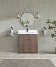 Aria 36" Bathroom Vanity in Smoked Oak