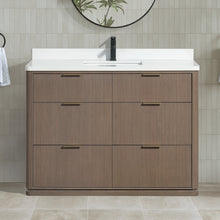 Aria 48" Bathroom Vanity in Smoked Oak