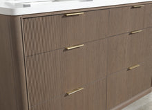 Aria 55" Bathroom Vanity in Smoked Oak