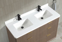 Aria 55" Bathroom Vanity in Smoked Oak