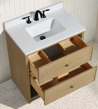 Carolina 30" Bathroom Vanity Washed Oak