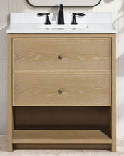 Carolina 30" Bathroom Vanity Washed Oak