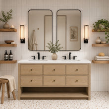 Carolina 55" Bathroom Vanity Washed Oak