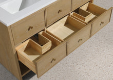 Carolina 55" Bathroom Vanity Washed Oak