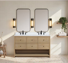 Carolina 55" Bathroom Vanity Washed Oak