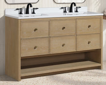 Carolina 55" Bathroom Vanity Washed Oak