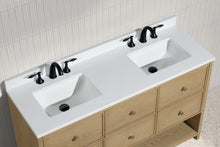 Carolina 55" Bathroom Vanity Washed Oak