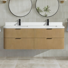 Chantal 60" Floating Bathroom Vanity Oak