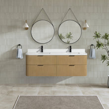 Chantal 60" Floating Bathroom Vanity Oak