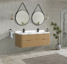 Chantal 60" Floating Bathroom Vanity Oak