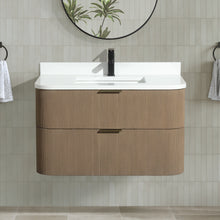 Chantal 36" Floating Bathroom Vanity Smoked Oak