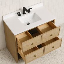 Carolina 36" Bathroom Vanity Washed Oak