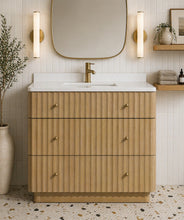 La Jolla 36" Bathroom Vanity Washed Oak