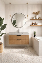 San Diego 42" Floating Bathroom Vanity Weathered Fir