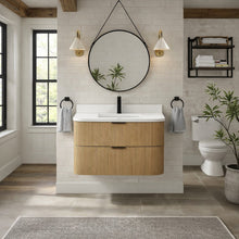 Chantal 36" Floating Bathroom Vanity Oak