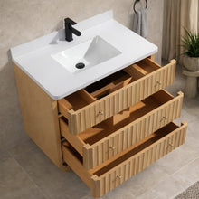 La Jolla 36" Bathroom Vanity Washed Oak