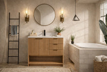 San Diego 36" Freestanding Bathroom Vanity Oak