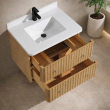 La Jolla 30" Floating Bathroom Vanity Washed Oak