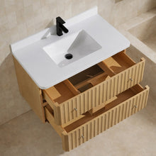 La Jolla 36" Floating Bathroom Vanity Washed Oak