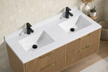 San Diego 55" Floating Bathroom Vanity Oak
