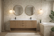 San Diego 72" Freestanding Bathroom Vanity Oak