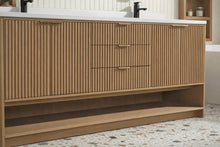 San Diego 72" Freestanding Bathroom Vanity Oak