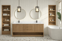 San Diego 72" Freestanding Bathroom Vanity Oak