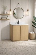Lucas 36" Bathroom Vanity Washed Oak
