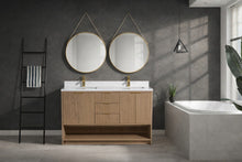 San Diego 55" Freestanding Bathroom Vanity Oak