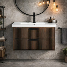 San Diego 30" Floating Bathroom Vanity Walnut