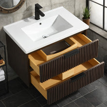 San Diego 30" Floating Bathroom Vanity Walnut