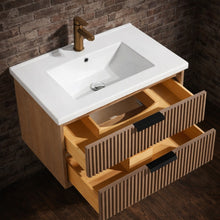 San Diego 30" Floating Bathroom Vanity Weathered Fir