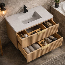 San Diego 36" Floating Bathroom Vanity Oak